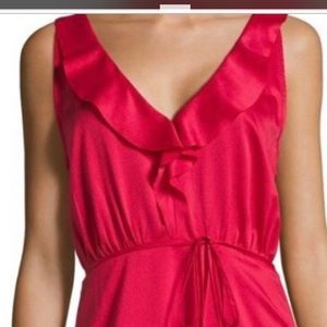 French Connection watermelon dress with slit. Size 8. Never worn